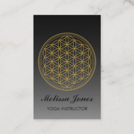 Blume der Leben Symbol-Yoga-Geschäfts-Karte Visitenkarte