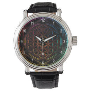 Blume der Leben-Uhr Armbanduhr