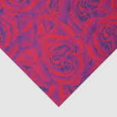 Blume der lebendigen Rose Muster Lila Rot Seidenpapier (Detail)