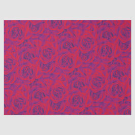 Blume der lebendigen Rose Muster Lila Rot Seidenpapier