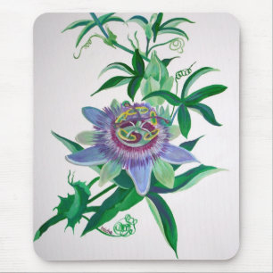 Blume der Leidenschaft Botanische Kunst Mousepad