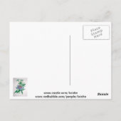 Blume der Leidenschaft Botanische Kunst Postkarte (Rückseite)