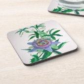 Blume der Leidenschaft Botanische Kunst Untersetzer (Linke Seite)