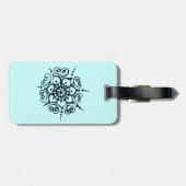 Blume der Liebe (Henna) (blau) Gepäckanhänger (Rückseite horizontal)