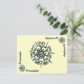 Blume der Liebe (Henna) (blau) Postkarte (Stehend Vorderseite)