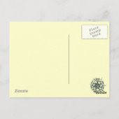 Blume der Liebe (Henna) (blau) Postkarte (Rückseite)