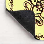 Blume der Liebe (Henna) (Orange) Mousepad (Ecke)