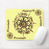 Blume der Liebe (Henna) (Orange) Mousepad (Mit Mouse)