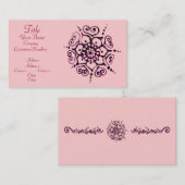 Blume der Liebe (Henna) (rosa) Visitenkarte (Vorne/Hinten)