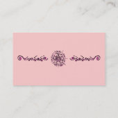 Blume der Liebe (Henna) (rosa) Visitenkarte (Rückseite)