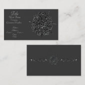 Blume der Liebe (Henna) (Silber/Effekt) Visitenkarte (Vorne/Hinten)