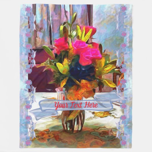 Blume der Liebe PM0001 Fleecedecke (Vorderseite)