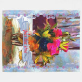 Blume der Liebe PM0001 Fleecedecke (Vorderseite (Horizontal))