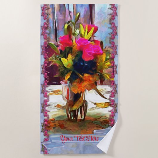 Blume der Liebe PM0001 Strandtuch (Vorderseite)