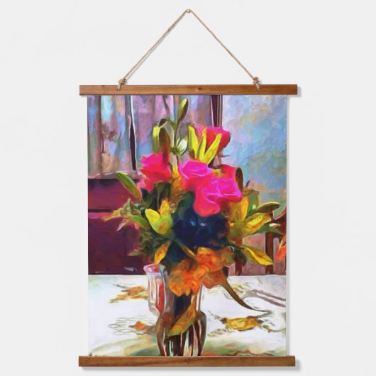 Blume der Liebe PM0001 Wandteppich Mit Holzrahmen (Vorderseite)