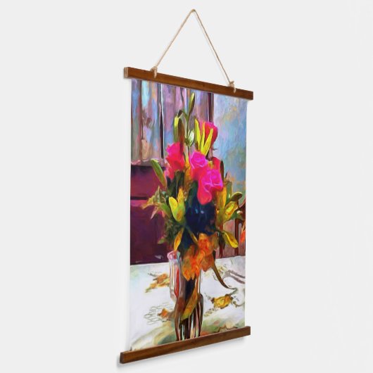 Blume der Liebe PM0001 Wandteppich Mit Holzrahmen (Gewinkelt)