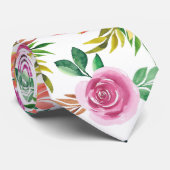 Blume der lila Rose Blumenmuster Krawatte (Gerollt)