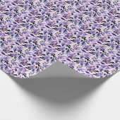 Blume der lila Rose Botanisches Nahtloses Muster Geschenkpapier (Ecke)