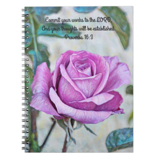Blume der Lila Rose des Glaubens Notizblock