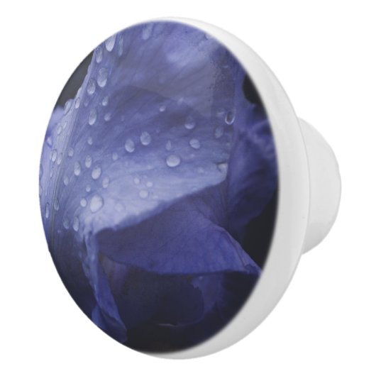 Blume der lila Rose Keramikknauf (Rechts)