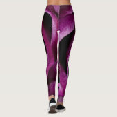 Blume der lila Rose Leggings (Rückseite)