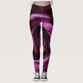 Blume der lila Rose Leggings (Vorderseite)