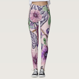 Blume der lila Rose Leggings