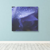 Blume der lila Rose Leinwanddruck (Insitu (Holzboden))