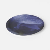 Blume der lila Rose Pappteller (Schrägansicht)