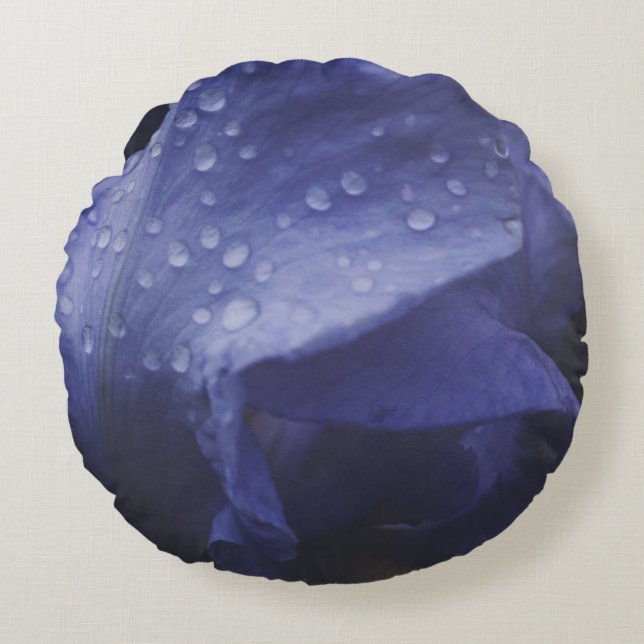 Blume der lila Rose Rundes Kissen (Vorderseite)