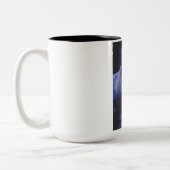 Blume der lila Rose Zweifarbige Tasse (Links)