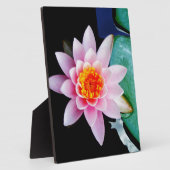 Blume der Lilie (Pink und Orange) Fotoplatte (Seite)