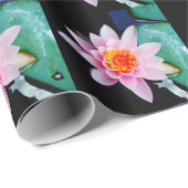 Blume der Lilie (Pink und Orange) Geschenkpapier (Rolleneckpunkt)