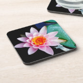 Blume der Lilie (Pink und Orange) Getränkeuntersetzer (Linke Seite)