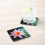 Blume der Lilie (Pink und Orange) Getränkeuntersetzer (Rechte Seite)