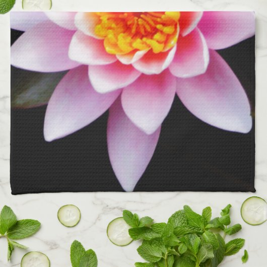 Blume der Lilie (Pink und Orange) Handtuch (Gefaltet)