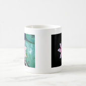 Blume der Lilie (Pink und Orange) Kaffeetasse (Mittel)
