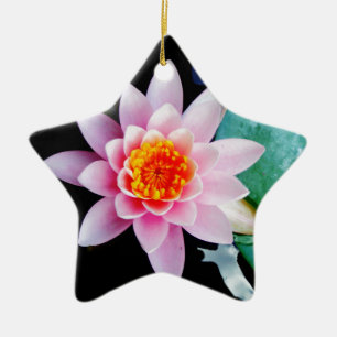 Blume der Lilie (Pink und Orange) Keramik Ornament
