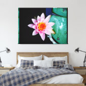 Blume der Lilie (Pink und Orange) Leinwanddruck (Insitu (Schlafzimmer))
