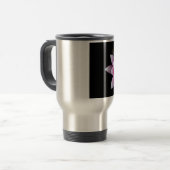 Blume der Lilie (Pink und Orange) Reisebecher (Vorderseite Links)
