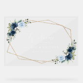 Blume der Marine, Blumen, Boho, Begrüßung Acrylschild (Vorderseite)