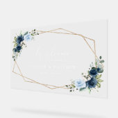 Blume der Marine, Blumen, Boho, Begrüßung Acrylschild (Winkel)