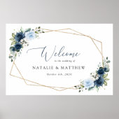 Blume der Marine, Blumen, Boho, Begrüßung Poster (Vorne)