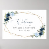 Blume der Marine, Blumen, Boho, Begrüßung Poster (Vorne)