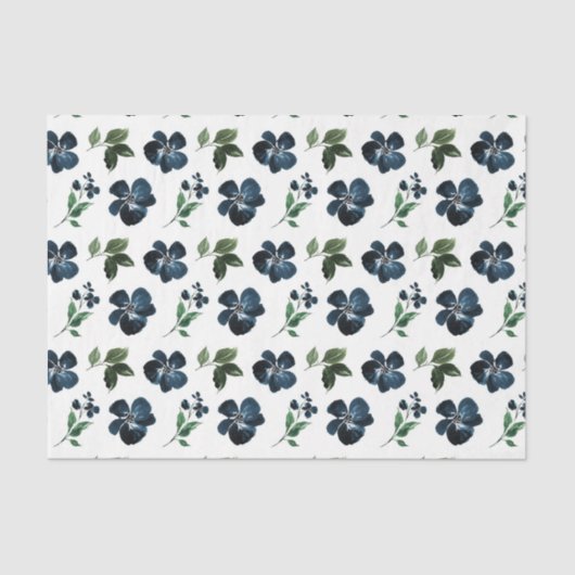 Blume der Marine mit grünen Blätter Seidenpapier (Vorderseite)