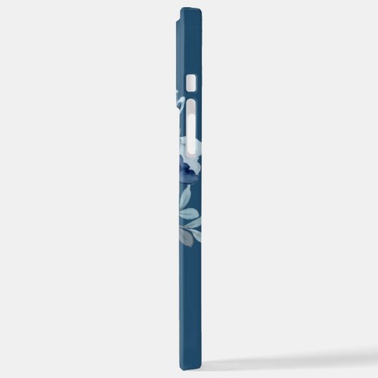 Blume der Marine | Personalisierter Name iPhone Hülle (Linke Seite)