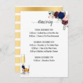 Blume der Marine und Bourbon Begleitkarte (Vorne/Hinten)