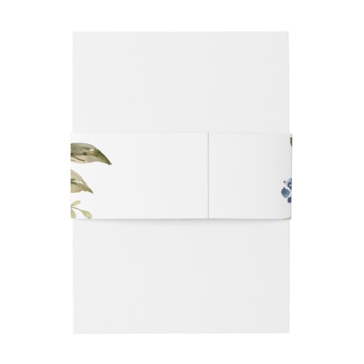 Blume der Marine | Weiße Hochzeit Einladungsbanderole (Rückseitenbeispiel)