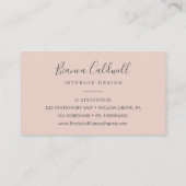Blume der Marine | White Business Card Visitenkarte (Rückseite)