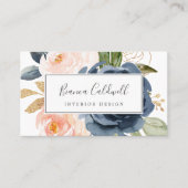 Blume der Marine | White Business Card Visitenkarte (Vorderseite)